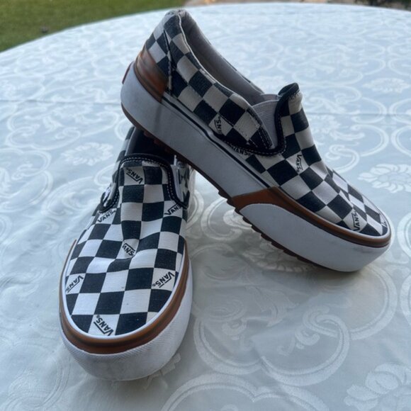Vans Era Stacked Checkerboard Slip-Ons